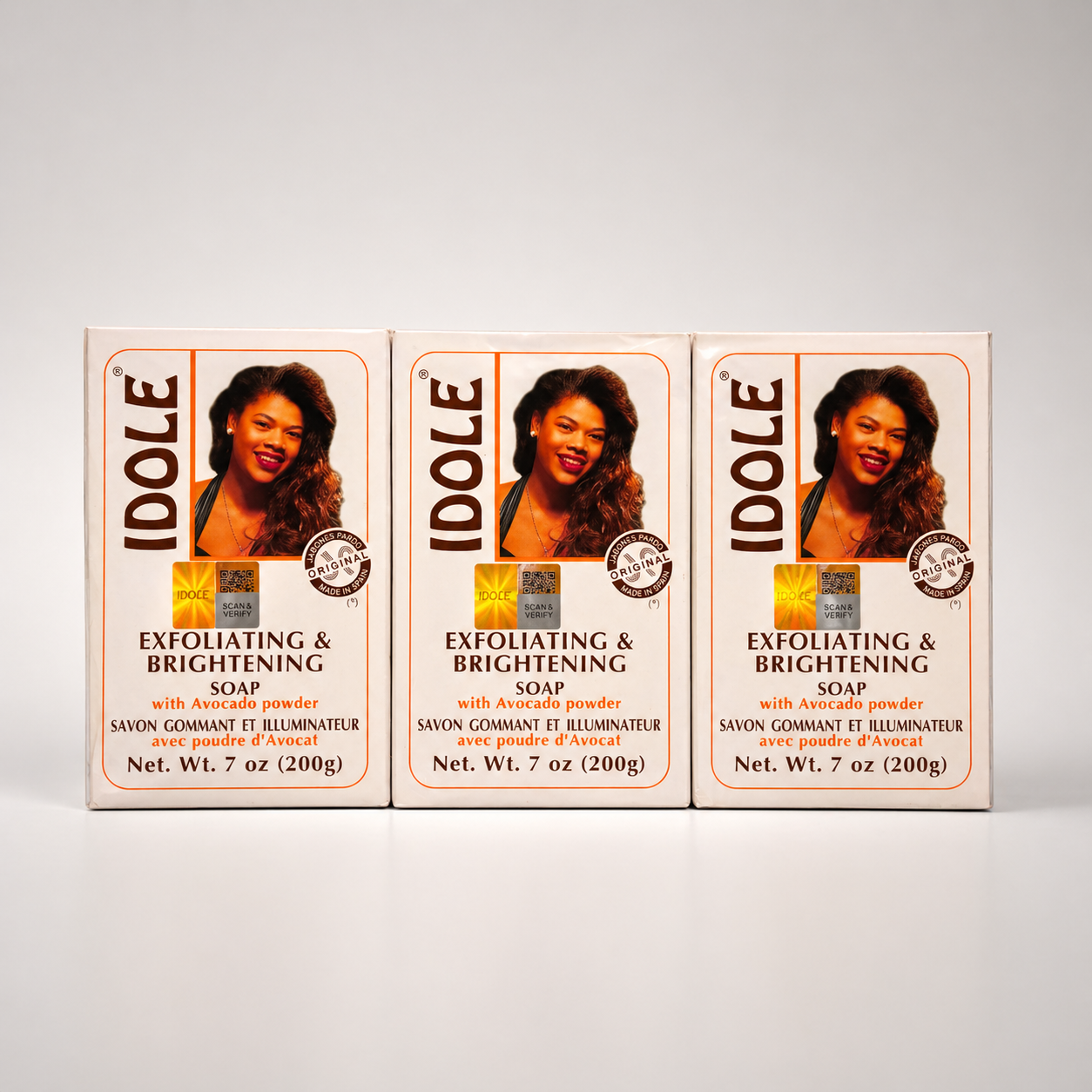 IDOLE 3 PACK BRIGHTENING | EXFOLIATING SOAP FOR FACE AND BODY